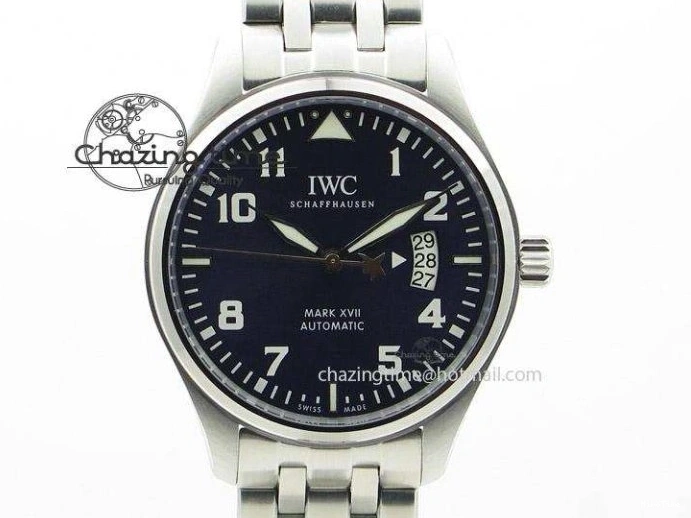 MIROTIME 0122 Minimalist Pilot Chrono 3777 43mm ZF 1:1 Best Edition Black Dial On SS Bracelet A 7364